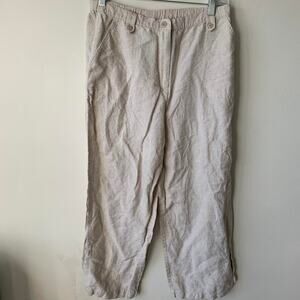 Liz claiborne off white cream loose fitting lightweight pants